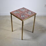 Brass and ceramic side table 1960
