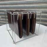 70s Design: Vintage Magazine Rack or Vinyl Record Holder – Max Sauze