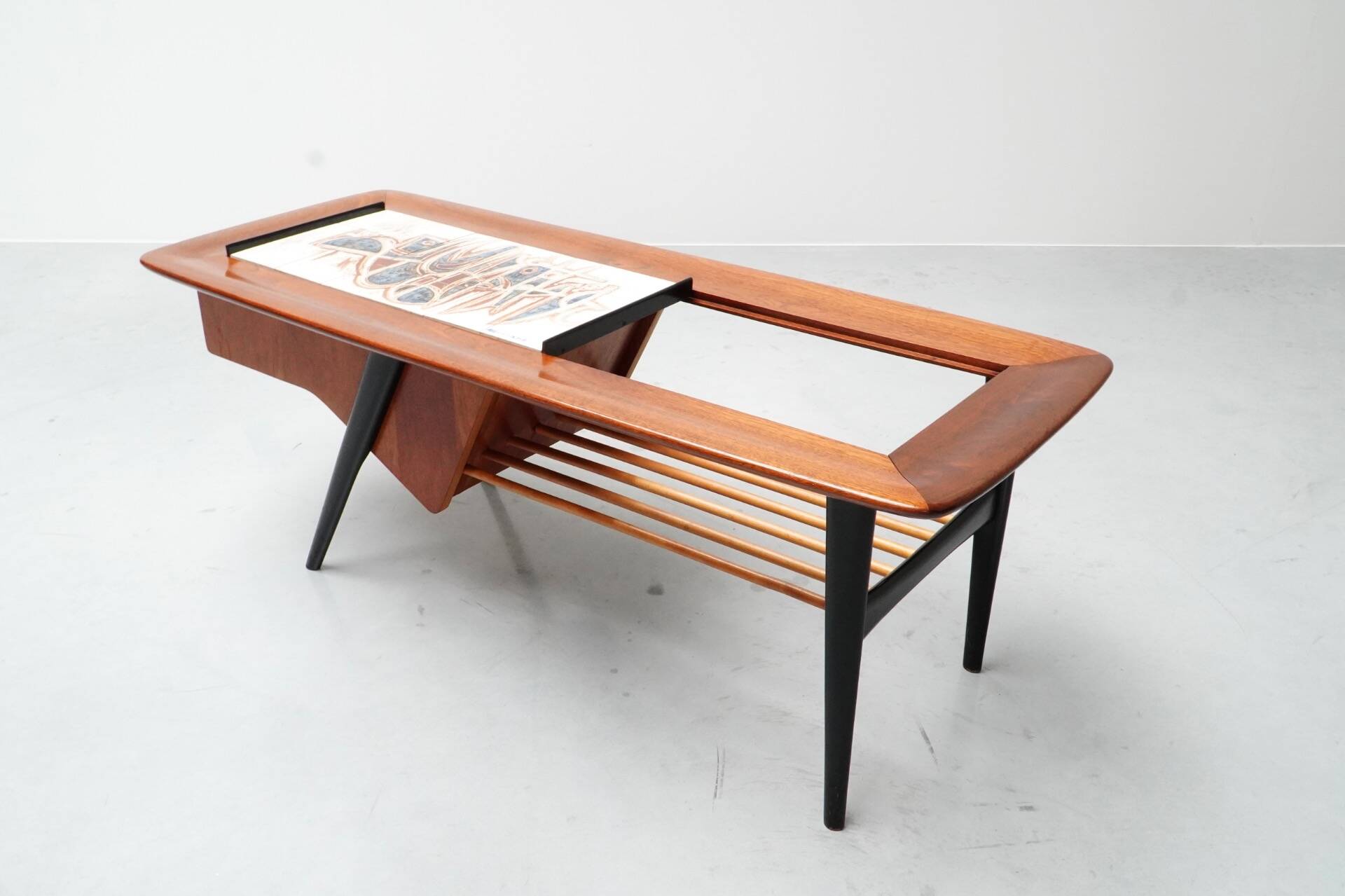 Alfred Hendrickx, Coffee Table Model 210 with Built-In Bar