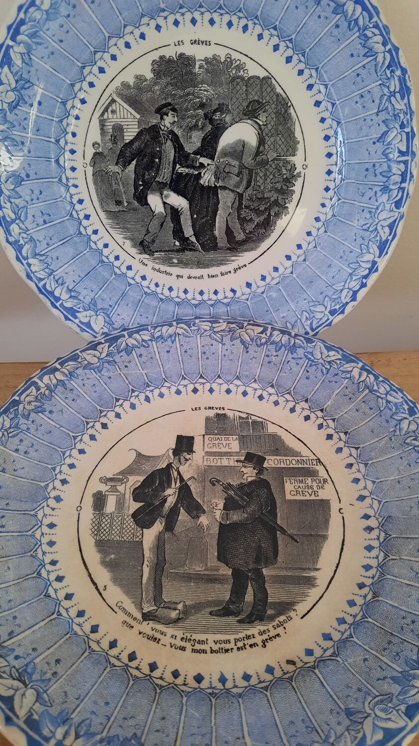 Talking plate Sarreguemines