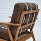 1970s, Danish armchair, beech wood, furniture wool fabric.