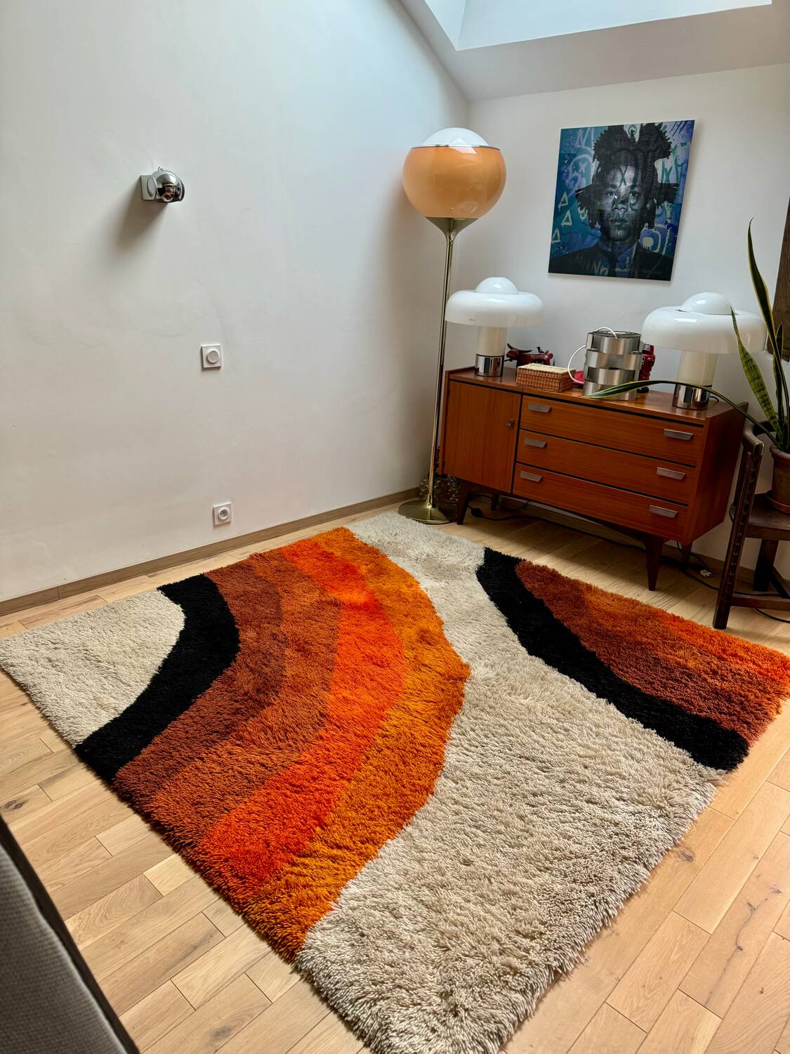 Vintage Space Age Rug Panton / 70s Style