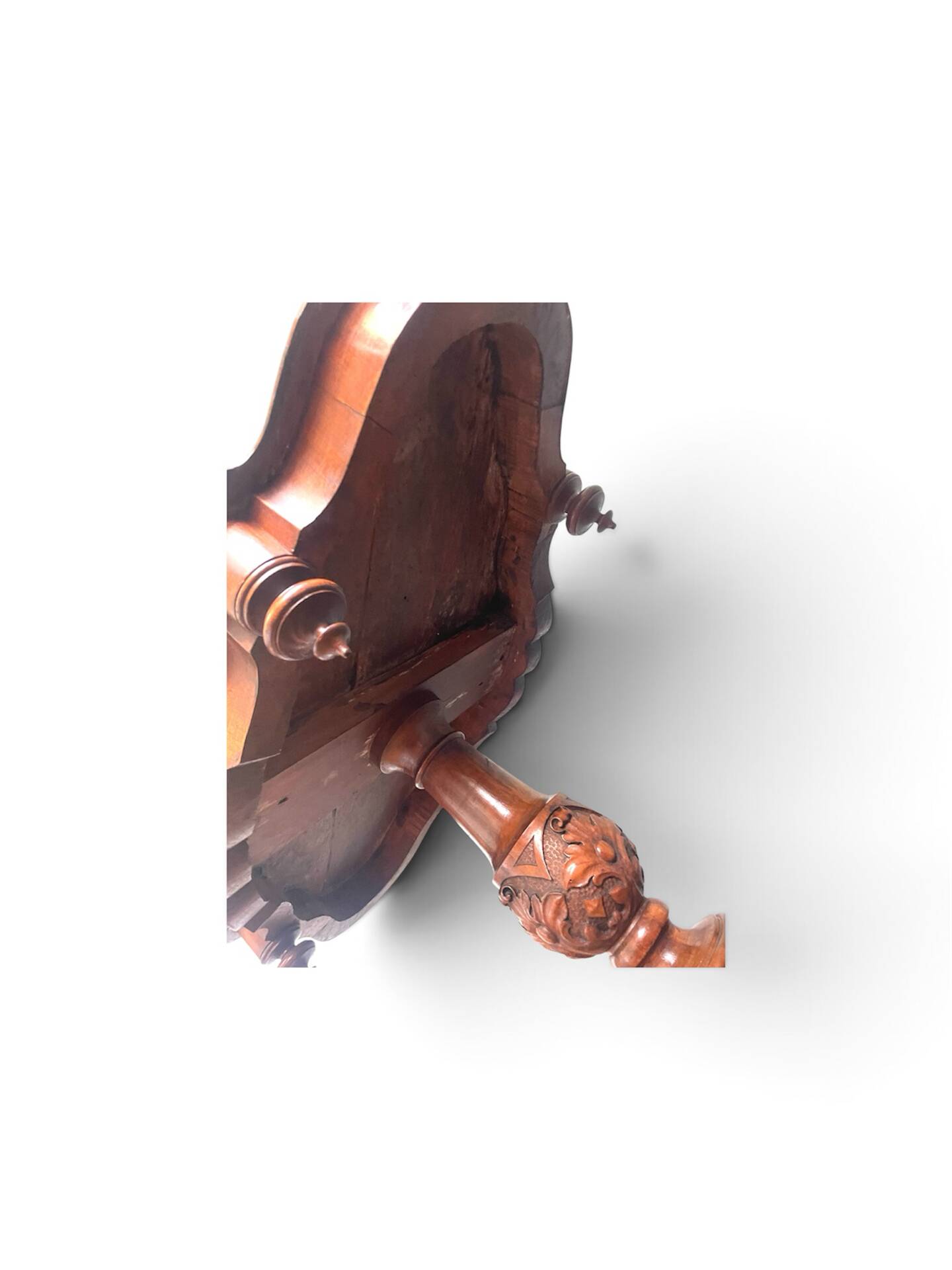 19th Century Victorian Walnut Coffee Table - Hand Carved