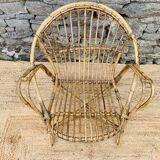Vintage rattan armchair
