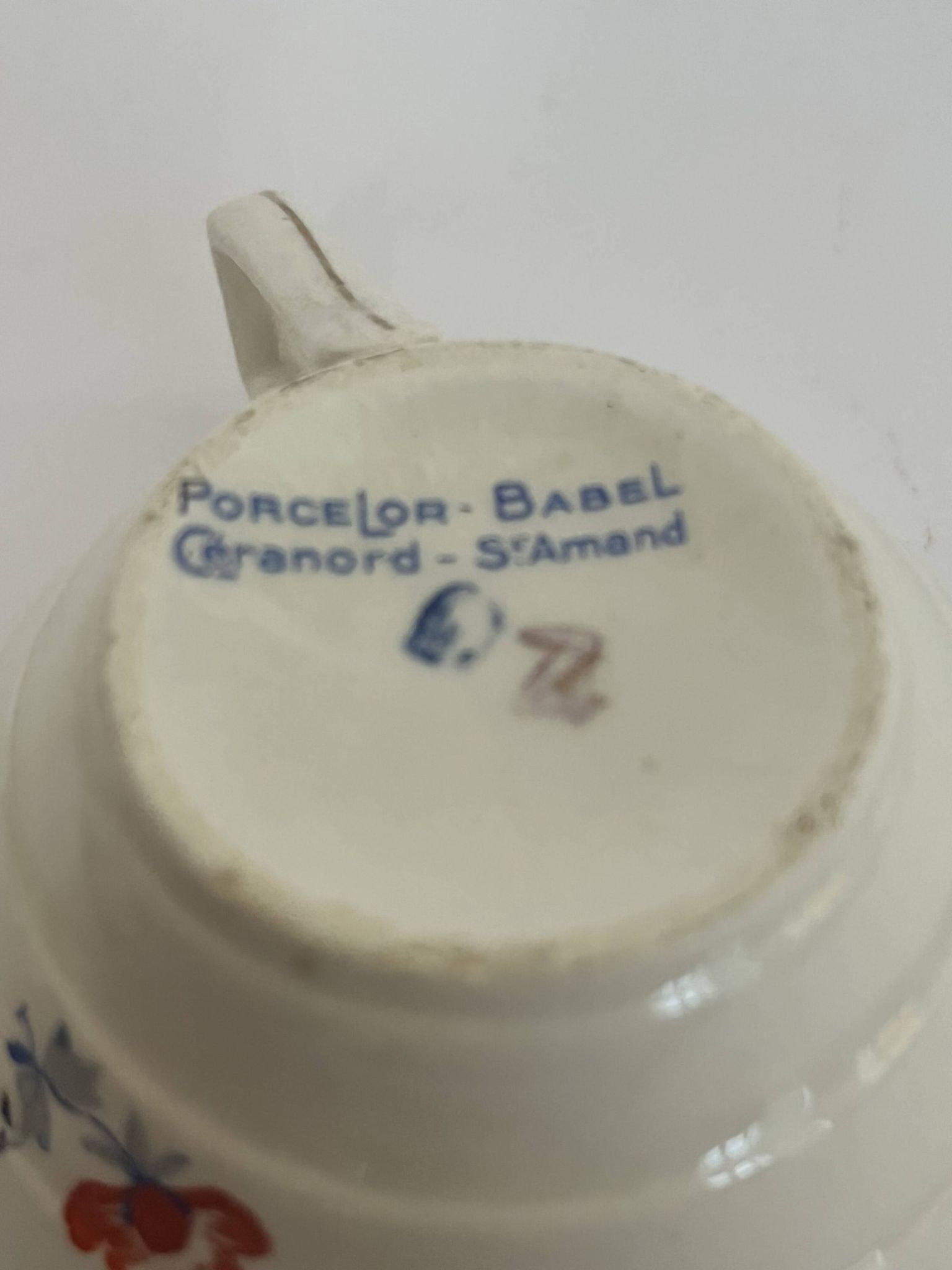 6 cups and saucers - Porcelor Babel Ceranord Saint Amand
