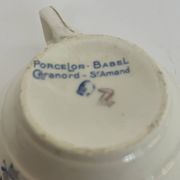 6 cups and saucers - Porcelor Babel Ceranord Saint Amand