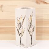 White ceramic herbarium vase by Raymonde Leduc, Vallauris, 1960s