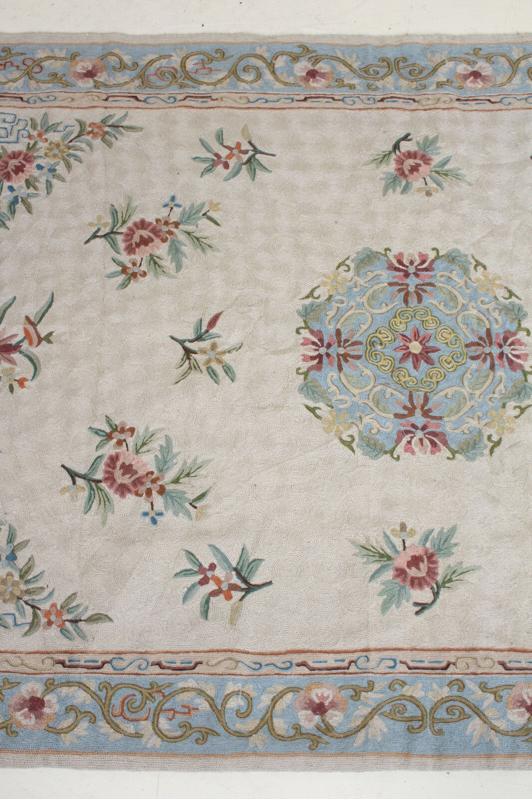 Tapis kashmiri noué et cousu à la main 182x119cm
