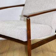 Fauteuil vintage Loft années 1970 marron clair - gris clair