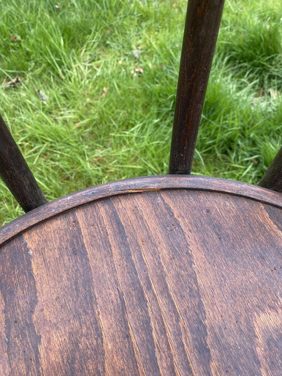 Set of 8 mismatched bistro chairs