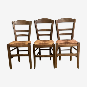 Set of 3 mulched chairs