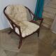 Set of 2 bamboo armchairs - curved wood - 1960s