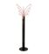 Coat rack on foot metal red and black 12 branches, 80s