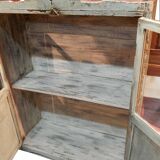 Buffet Ancien Meuble Vitre Teck