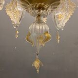 Italian Murano Glass Gold Chandelier by La Murrina
