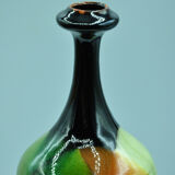 Vase bottle soliflore signed to identify contemporary multicolor design décor