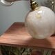 Paire d’appliques murales en opaline rose marbrée