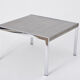 Mid-century modern steel and aluminium coffee table with graphic meander pattern
