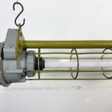 Grey Soviet Industrial Hanging Tube Light, 1970s