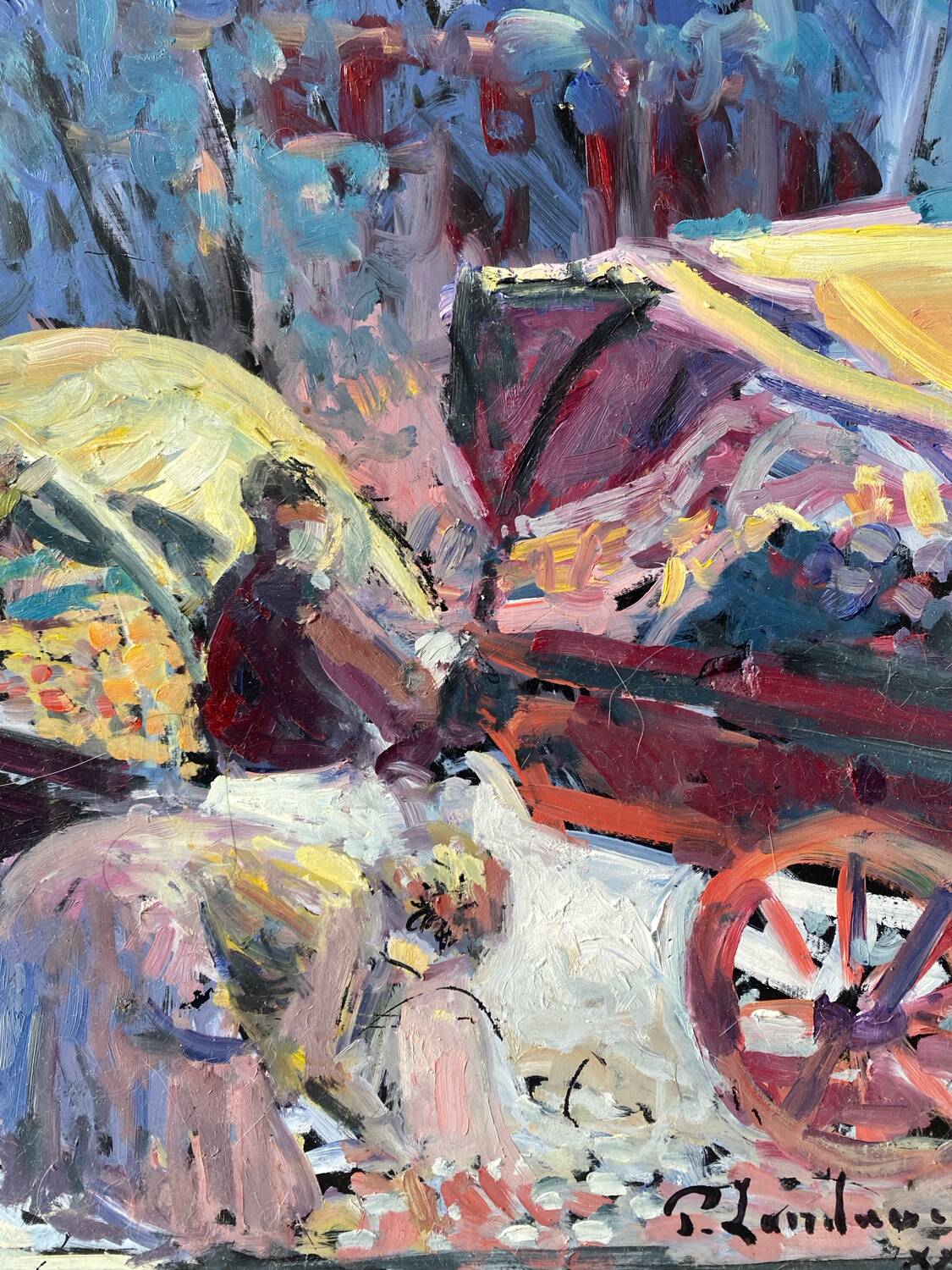 Jour de marché Parisien signé Landauer