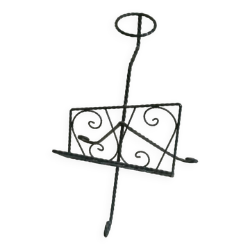 Vintage wrought iron magazine rack