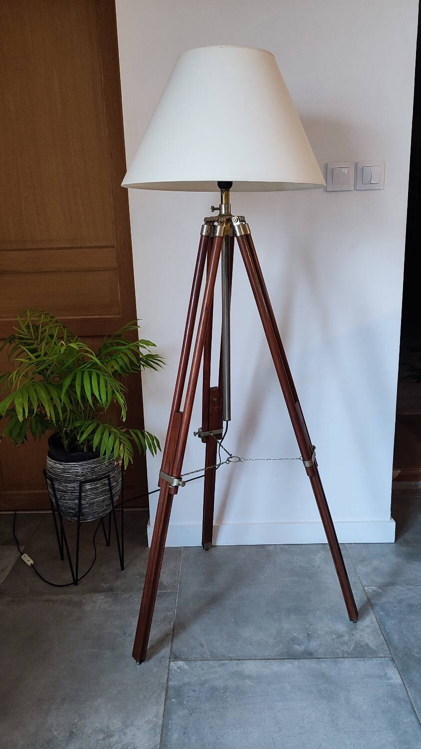Large tripod floor lamp