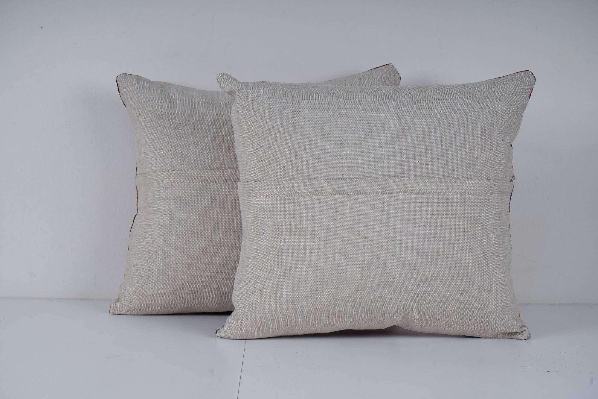 Set of 2 vintage Turkish cushion covers 46x51 cm