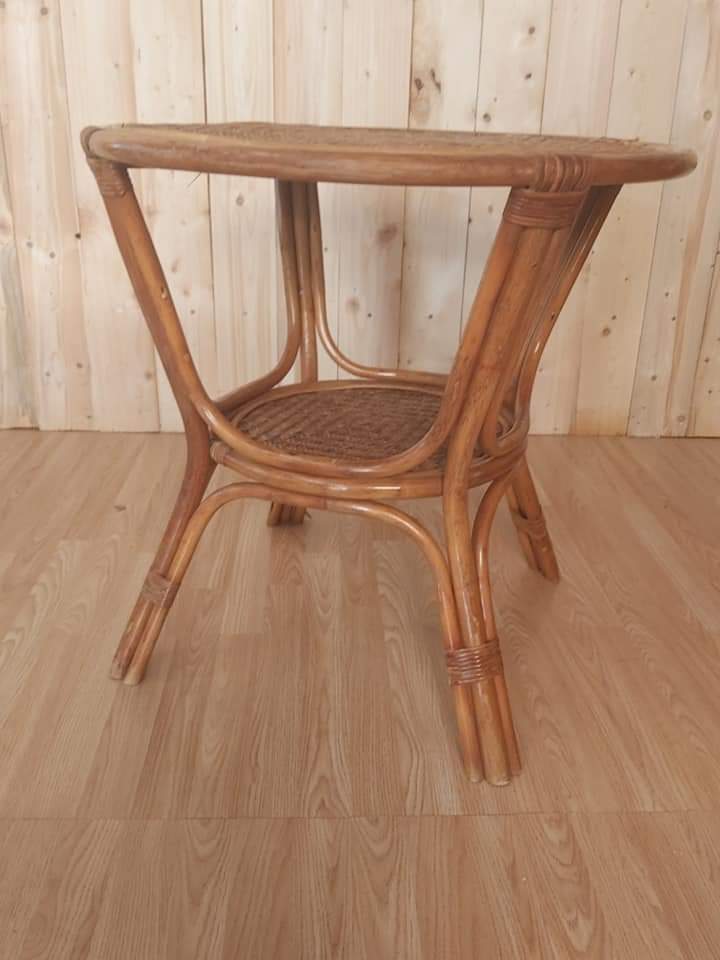 Rattan lounge set and vintage sofa