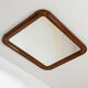 Miroir vintage en bois de noyer des années 1950
