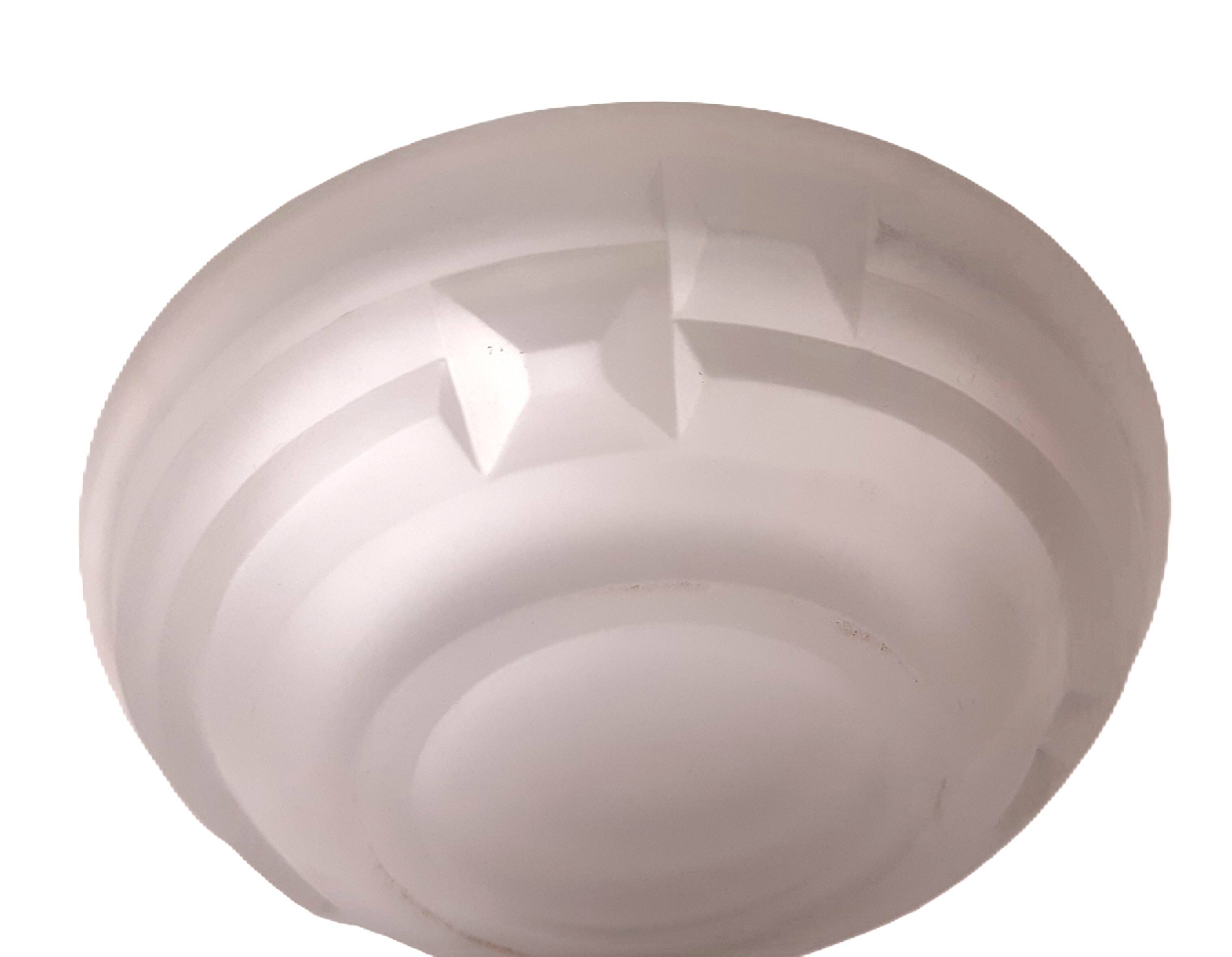 Frosted press glass butter dish