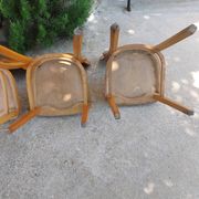 4 chaises bistrot, teinte claire