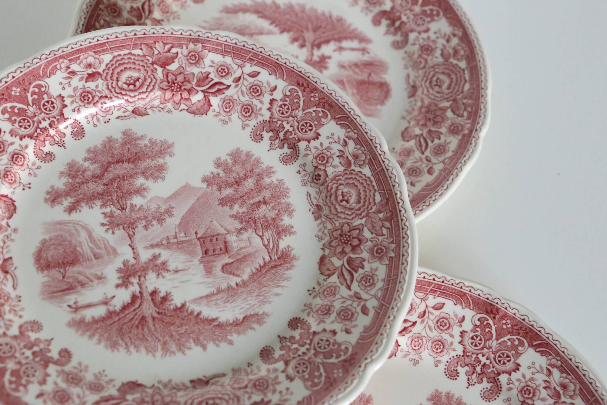 Set of 4 Burgenland dessert plates, pink, Villeroy and Boch