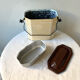 Vintage enamelled sheet metal bowl