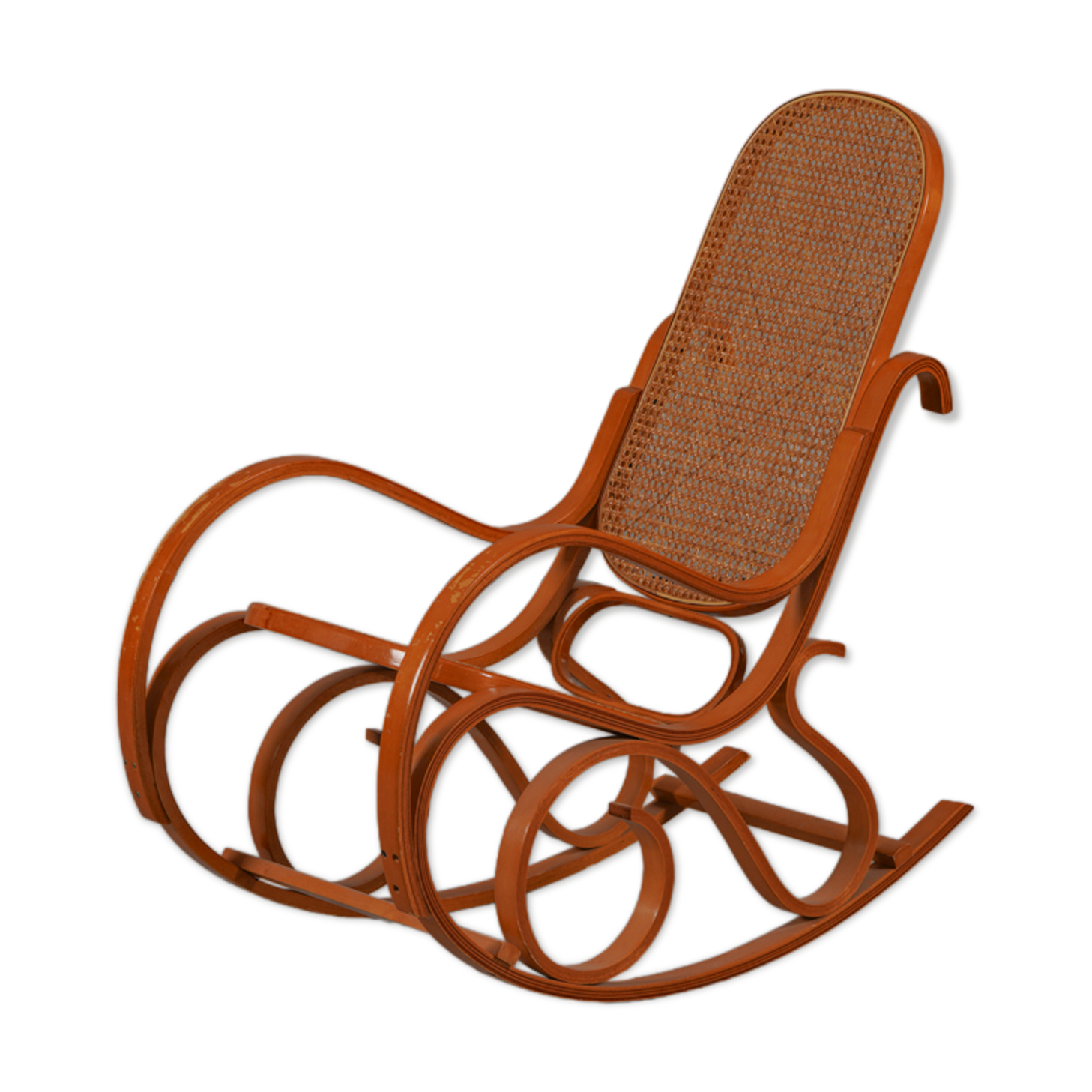 Vintage bentwood rocking chair by Luigi Crassevig, Italy 1970s
