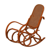 Rocking-chair en bois cintré par Luigi Crassevig, Italie, années 1970