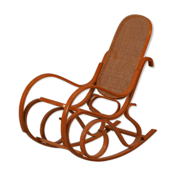 Vintage bentwood rocking chair by Luigi Crassevig, Italy 1970s