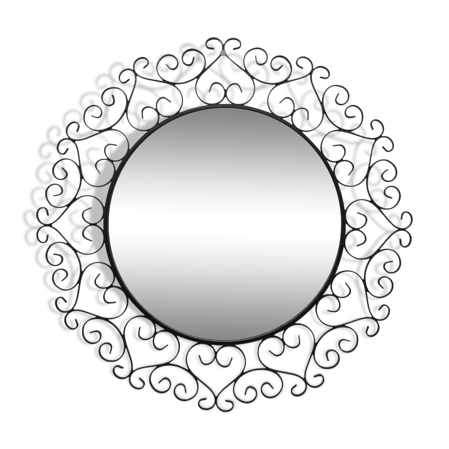 Miroir Chaty Vallauris en fer forgé 48cm