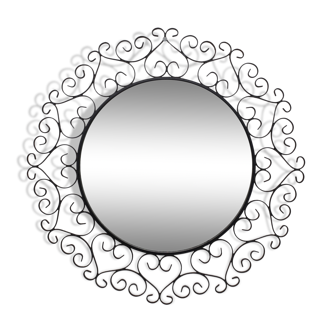 Chaty Vallauris wrought iron mirror