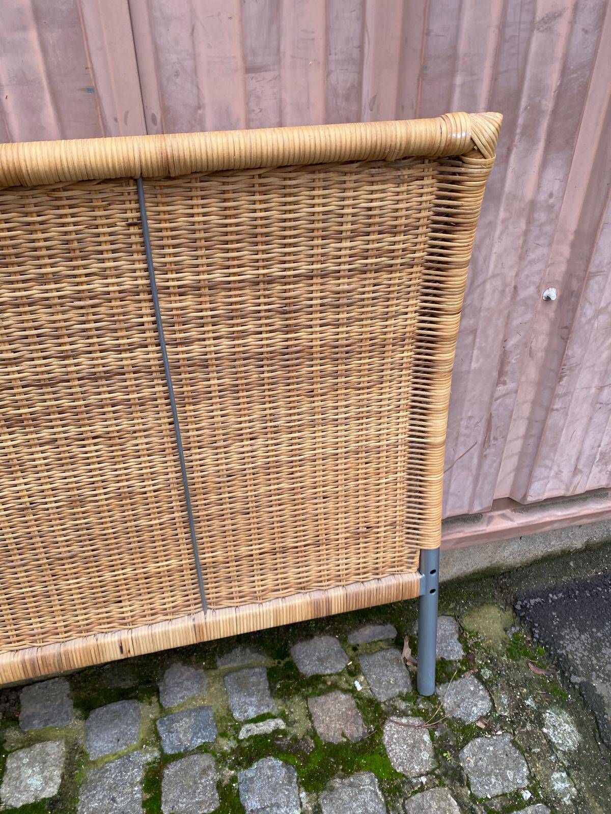 Scandinavian headboard in bamboo, rattan, and wicker 1990 140cm