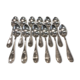 12 cuillères à soupe en métal argenté orfèvre Ercuis Mousseline