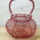 Vintage red egg basket