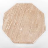 Italian coffee table in travertine with fossils