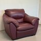 Burgundy leather armchair Natuzzi