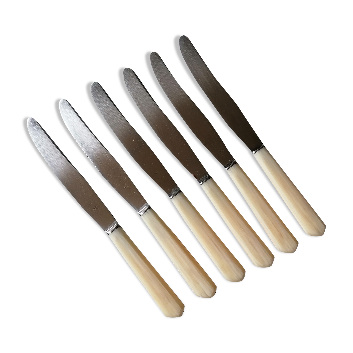6 bakelite knives stainless steel blades