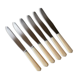 6 bakelite knives stainless steel blades