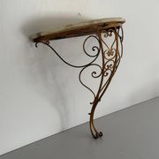 Console murale flottante en fer forgé du milieu du siècle, 1950, Italie