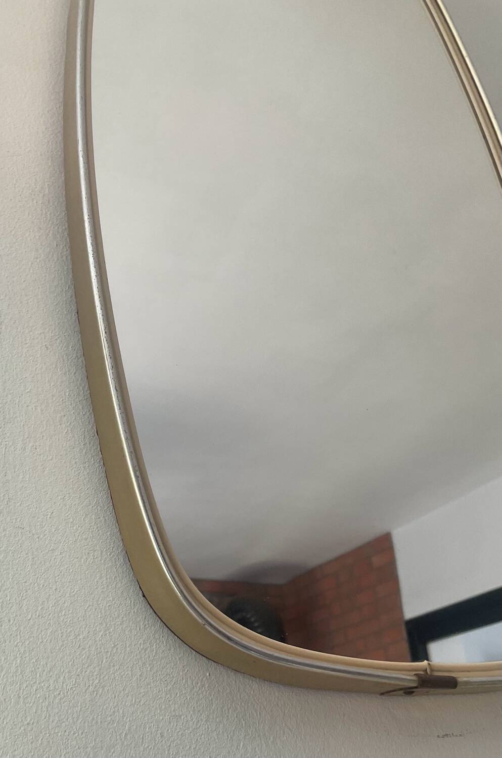 Free-form rearview mirror from the 60s-70s