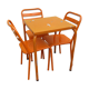Ensemble table et chaises bistrot Tolix