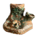 Pyrogenic, naturalistic tobacco jar in glazed terracotta from the 1900s