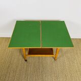 Scandinavian folding teak games table